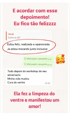Depoimento: feliz, realizada e apaixonada depois da Limpeza do Ventre