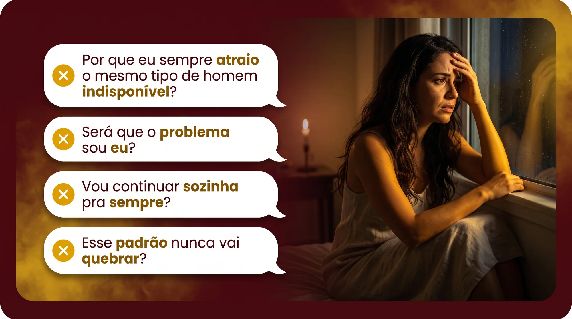 Ciclo de pensamentos repetitivos e dor emocional